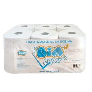 BIA - BOBINA PAPEL TOALHA CELULOSE  PC.06UN.X200M - S/PICOTE -  REF.030008
