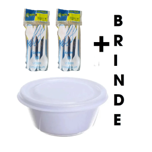 KIT POTE DE 200ML DE ISOPOR COM COLHER | 100 UNIDADES