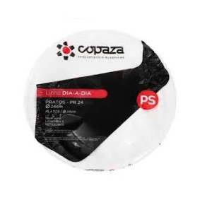 PRATO DESC.24CM - BCO RASO - PC.10UN - COPAZA