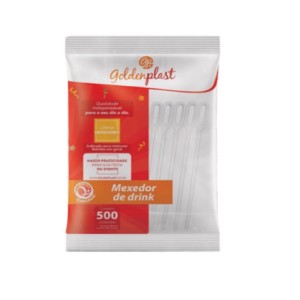 MEXEDOR DRINK 11CM CRISTAL  PC.500UN  GOLDENPLAST